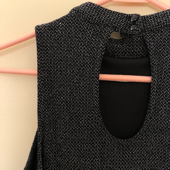 high neck black and silver dress - Picture 1 of 4